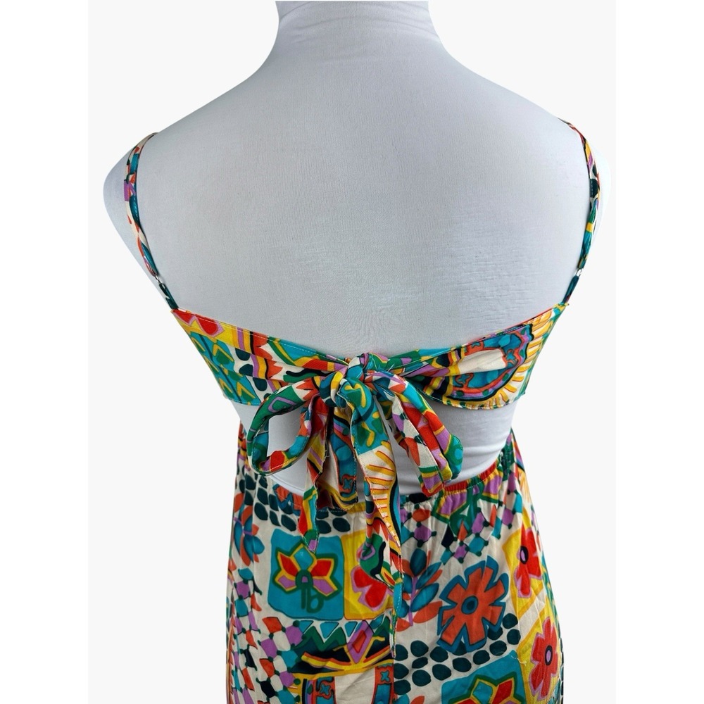 Paper Heart Aztec Sunrise Santana Vacation Resort Floral Maxi Dress Geo Small - Picture 7 of 14